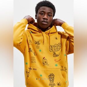 Urban Outfitters Doodle Puff Hoodie Sweatshirt